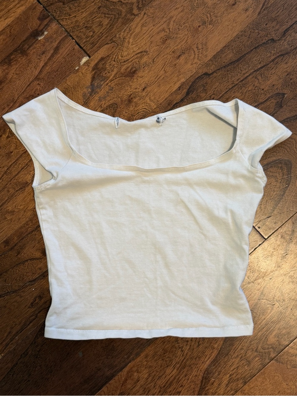 Women’s Square-Neck White Crop Top